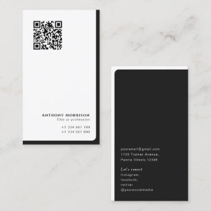 Simple personal professional QR code networking Business Card