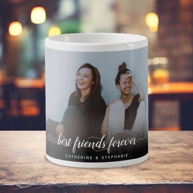 Simple Personalised Best Friends Forever Photo Coffee Mug (Creator Uploaded)