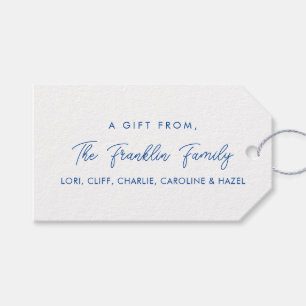 Simple Personalised Birthday Gift Tag for Families