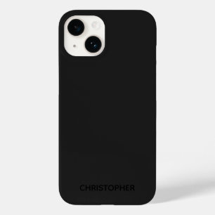 Simple Personalised Black on Black Case-Mate 14 Case-Mate iPhone 14 Case