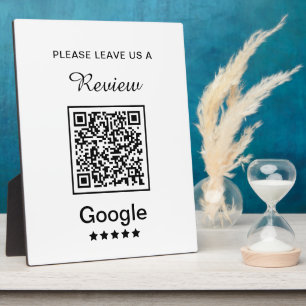 Simple Personalised Business Leave a Review Plaque