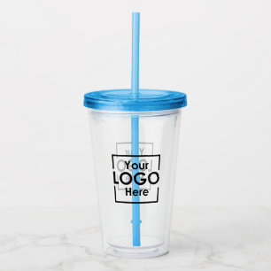 Simple Personalised Business Logo Small Business Acrylic Tumbler