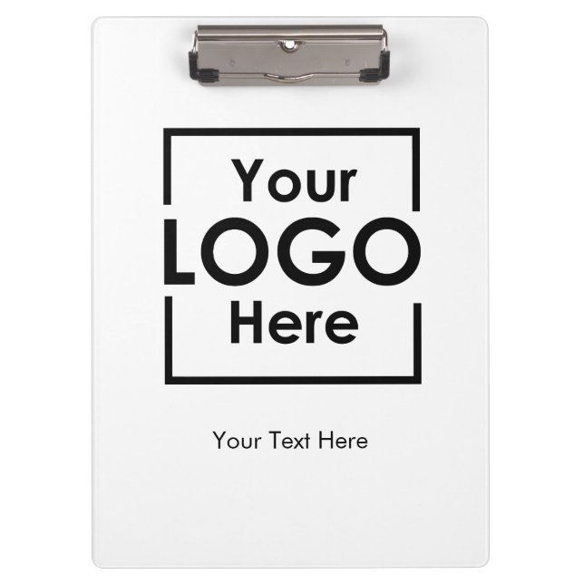 Simple Personalised Business Logo Text Corporate  Clipboard (Front)