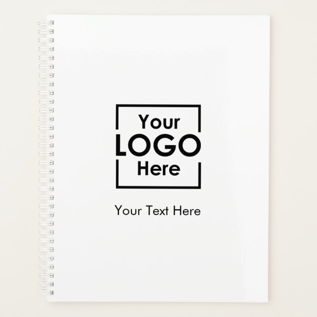 Simple Personalised Business Logo Text Corporate Planner (Front)