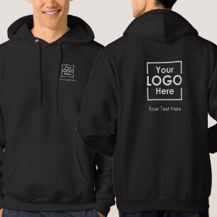 Simple Personalised Business Logo Text Front Back Hoodie