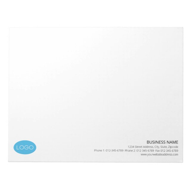 Simple Personalised, Custom Design Notepad (Front)