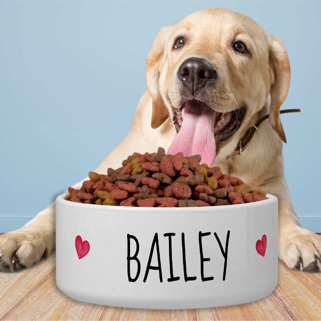 Simple Personalised Dog Water Food Ceramic (Creator Uploaded)