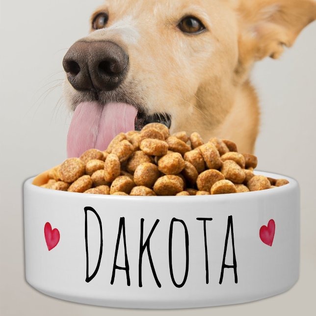 Simple Personalised Dog Water Food Ceramic Pet Bowl (Creator Uploaded)