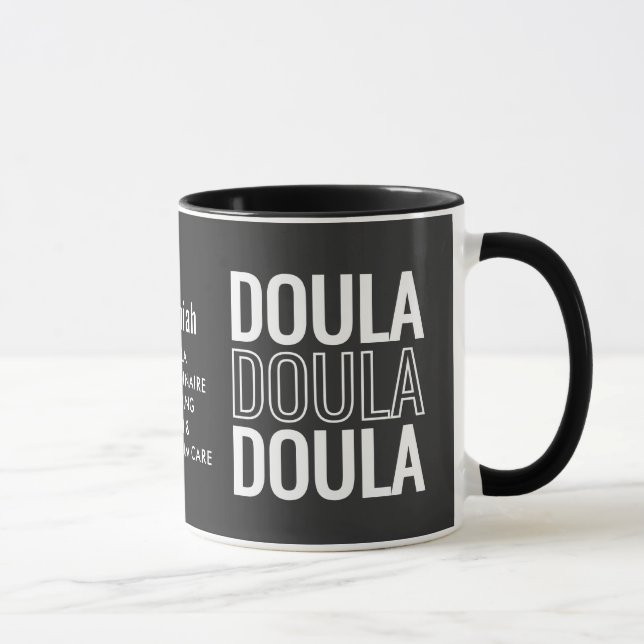 Simple Personalised DOULA Mug (Right)