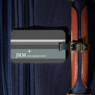 Simple Personalised Elegant Bag Travel Grayish Luggage Tag