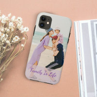 Simple personalised Family Photo iPhone Case