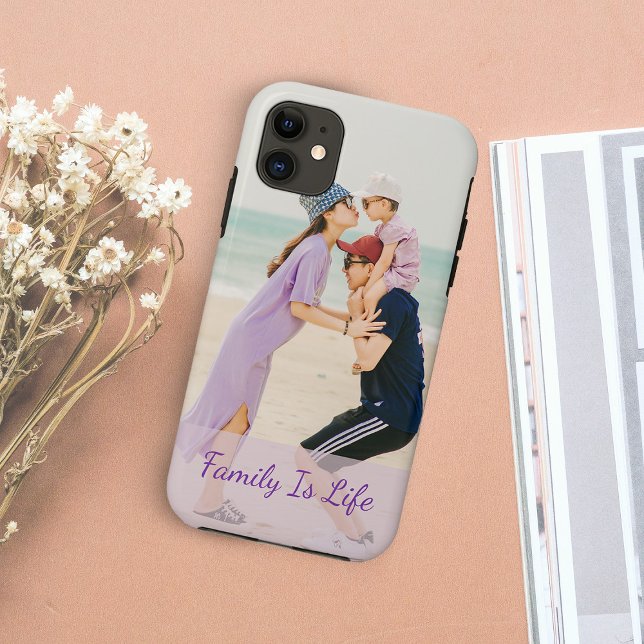 Simple personalised Family Photo iPhone Case (Creator Uploaded)