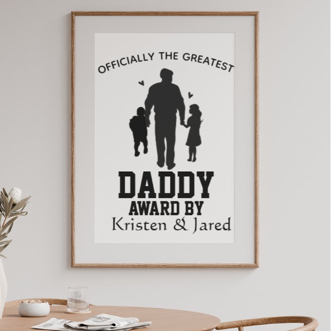 Simple  personalised greatest dad father's day  poster (Creator Uploaded)