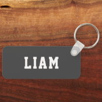 Simple Personalised Grey School Backpack Name Tag