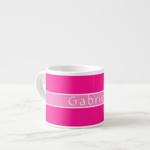 Simple Personalised Hot Pink Espresso Cup