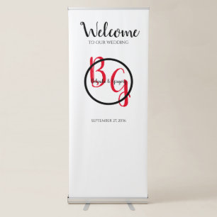 Simple Personalised Initials Wedding Welcome Sign