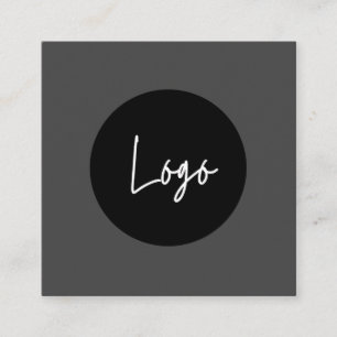 Simple personalised logo black business card