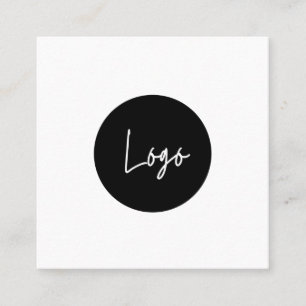 Simple personalised logo QR code business card