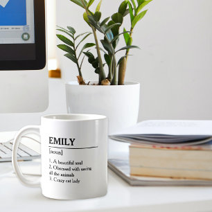 Simple Personalised name definition template Coffee Mug