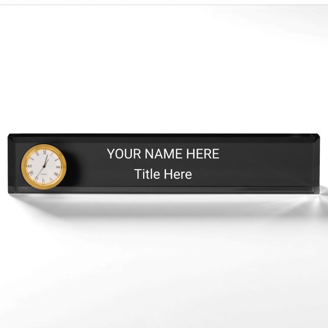 Simple Personalised Name Plate & Desk Sign (Front)