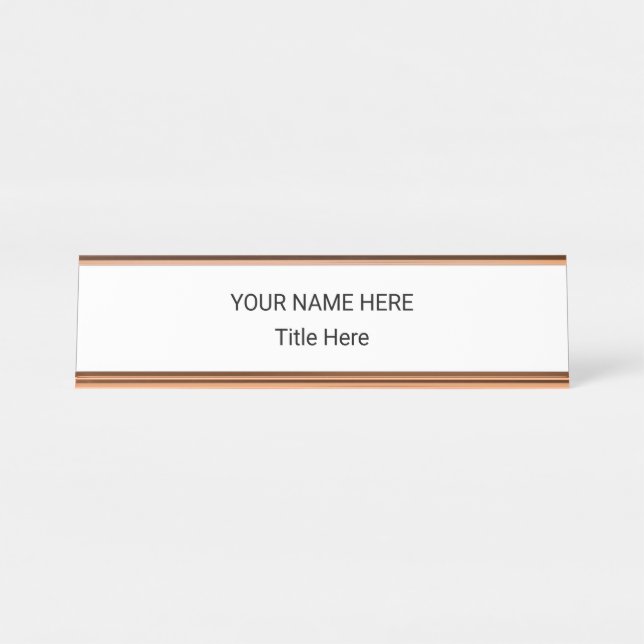 Simple Personalised Name Plate & Desk Sign (Front)