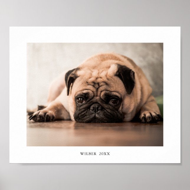Simple Personalised Pet Photo and Name Print (Front)