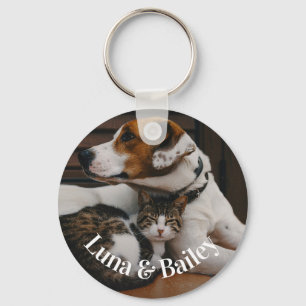 Simple Personalised Pet Photo Key Ring