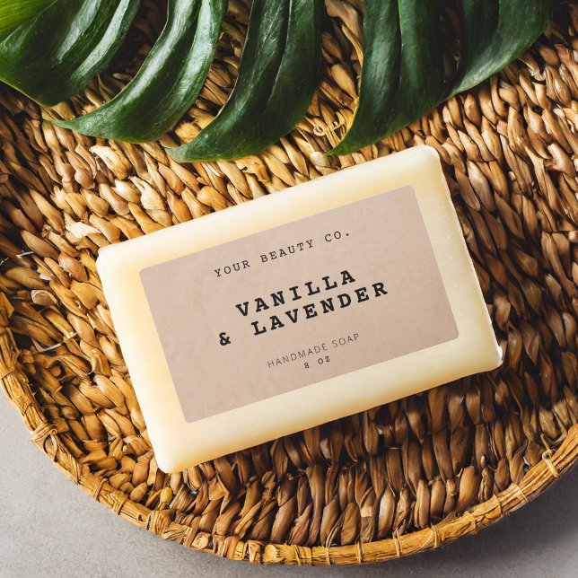 Simple Personalised Rustic Kraft Soap Label (Creator Uploaded)