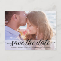 Simple Personalised Save the Date script Photo