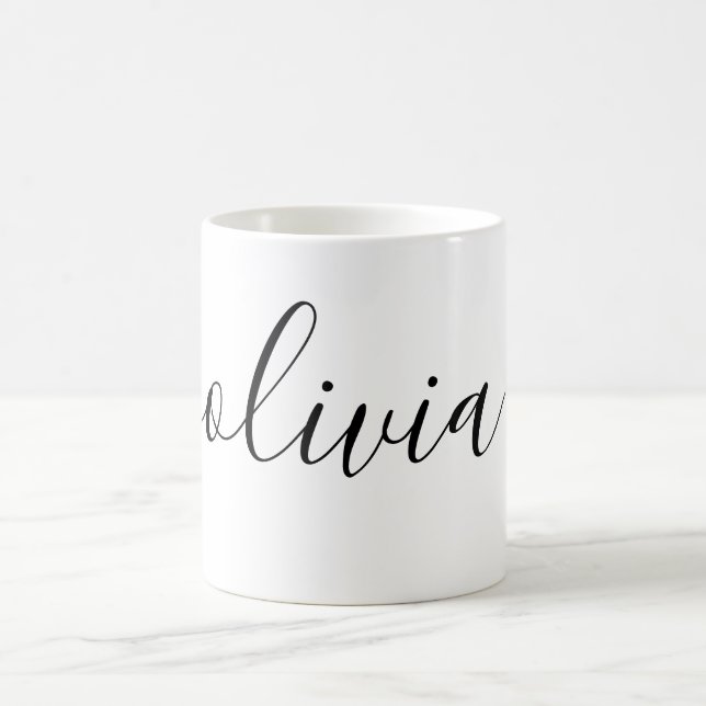 Simple  Personalised Signature Script  Coffee Mug (Center)