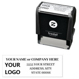 Simple Personalised Stamp - Your Name Address Logo