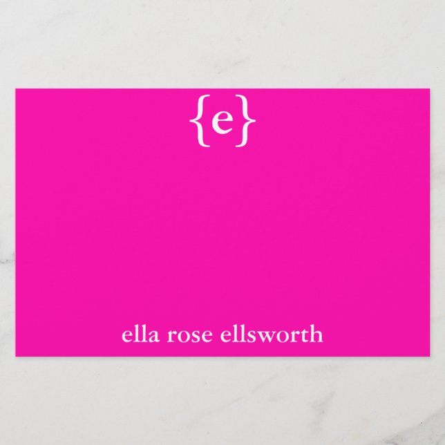 Simple Personalised Stationary Stationery (Front)