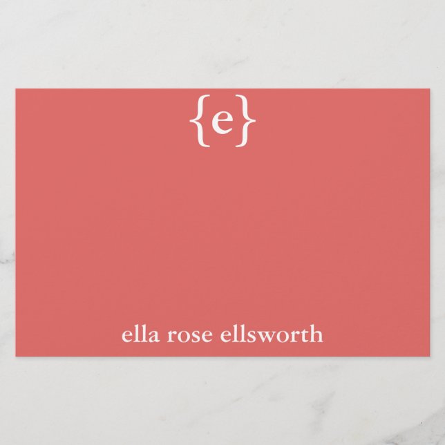 Simple Personalised Stationary Stationery (Front)