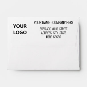 Simple Personalised Your Name Logo Return Address Envelope