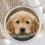 Simple Personalized Dog Lover Pet Photo Key Ring<br><div class="desc">Carry your pet with you everywhere you go with this custom pet photo keychain ! A must have for every dog mom and dog dad ! 
Simple Personalized Dog Lover Pet Photo keychain</div>