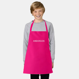 Simple Personalized Name Monogram   Elegant Custom Apron