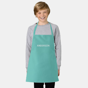 Simple Personalized Name Monogram Elegant Custom Apron