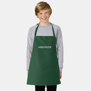 Simple Personalized Name Monogram Elegant Custom Apron