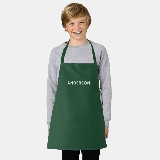 Simple Personalized Name Monogram | Elegant Custom Apron (Worn)