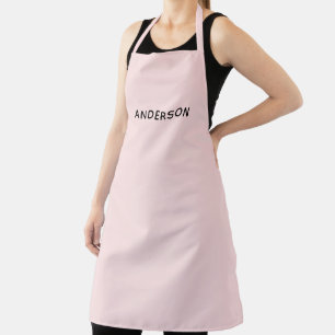 Simple Personalized Name Monogram Elegant Custom Apron