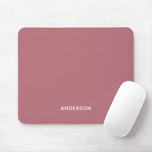 Simple Personalized Name Monogram | Elegant Mouse Mat (With Mouse)