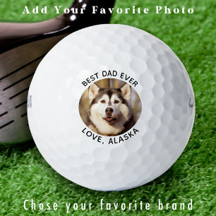 Simple Pet Dog Photo Personalised Golfer Golf Balls