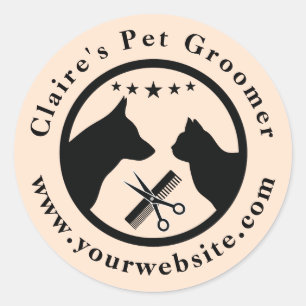 Simple Pet Groomer Logo Sticker Leave a review