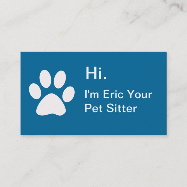 Simple Pet Grooming Business Cards (Front)