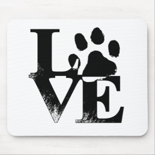 Simple Pet Love Paw Mouse Mat