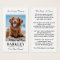 Simple Pet Memorial Photo Sympathy Prayer Card