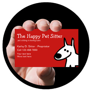 Simple Pet Sitter Design Business Card