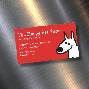 Simple Pet Sitter Design Business Magnets
