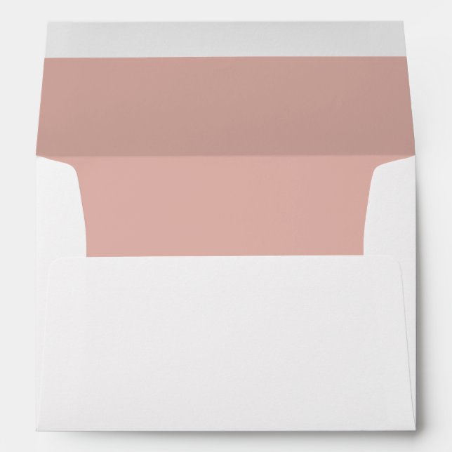 Simple Petal Pink Return Address Lined Envelope (Back (Bottom))