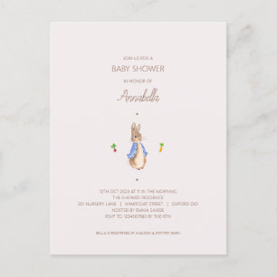 Simple Peter the Rabbit Budget Invitation Postcard